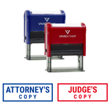 Vivid Stamp Attorney's Copy and Judge's Copy Office Stamp Self-Inking Rubber Stamps (2 Pack)
