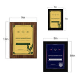 Military or Police Recognition (Gold Army Green) Wooden Wall Plaque With Easel Acrylic Stand | Certificates & Achievements Personalized Wall Prints (Plaques)