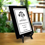 Customer Service Recognition Customizable Black Frame Award Plaque | Easel Mount Option | Achievement and Service Personalizable Plaques