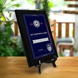 Military or Police Recognition (Gold Army Green) Wooden Wall Plaque With Easel Acrylic Stand | Certificates & Achievements Personalized Wall Prints (Plaques)