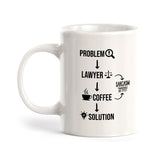 Lawyer Coffee Problem Solution 11oz Plastic or Ceramic Mug | For Attorneys and Legal Students