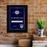 Military or Police Recognition (Gold Army Green) Wooden Wall Plaque With Easel Acrylic Stand | Certificates & Achievements Personalized Wall Prints (Plaques)