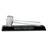 Crystal Gavel with Black Base