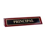 Piano Finished Rosewood Standard Engraved Desk Name Plate 'Principal', 2