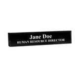 Black Acrylic Desk Name Plate - Office Desk Accessories Décor