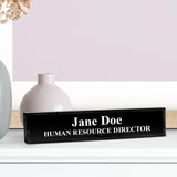 Black Acrylic Desk Name Plate - Office Desk Accessories Décor